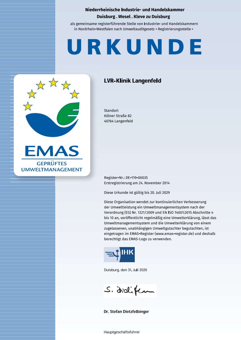 Urkunde EMAS-Revalidierung