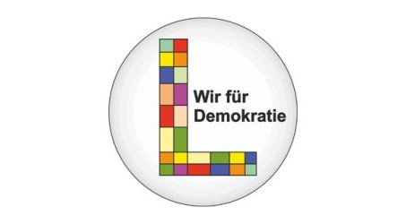 Logo B&uuml;ndnis "Wir f&uuml;r Demokratie"