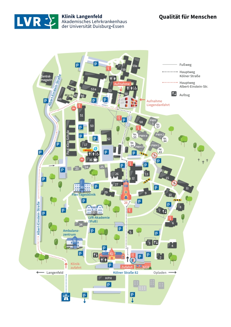 Bild: Geländeplan der LVR-Klinik Langenfeld
